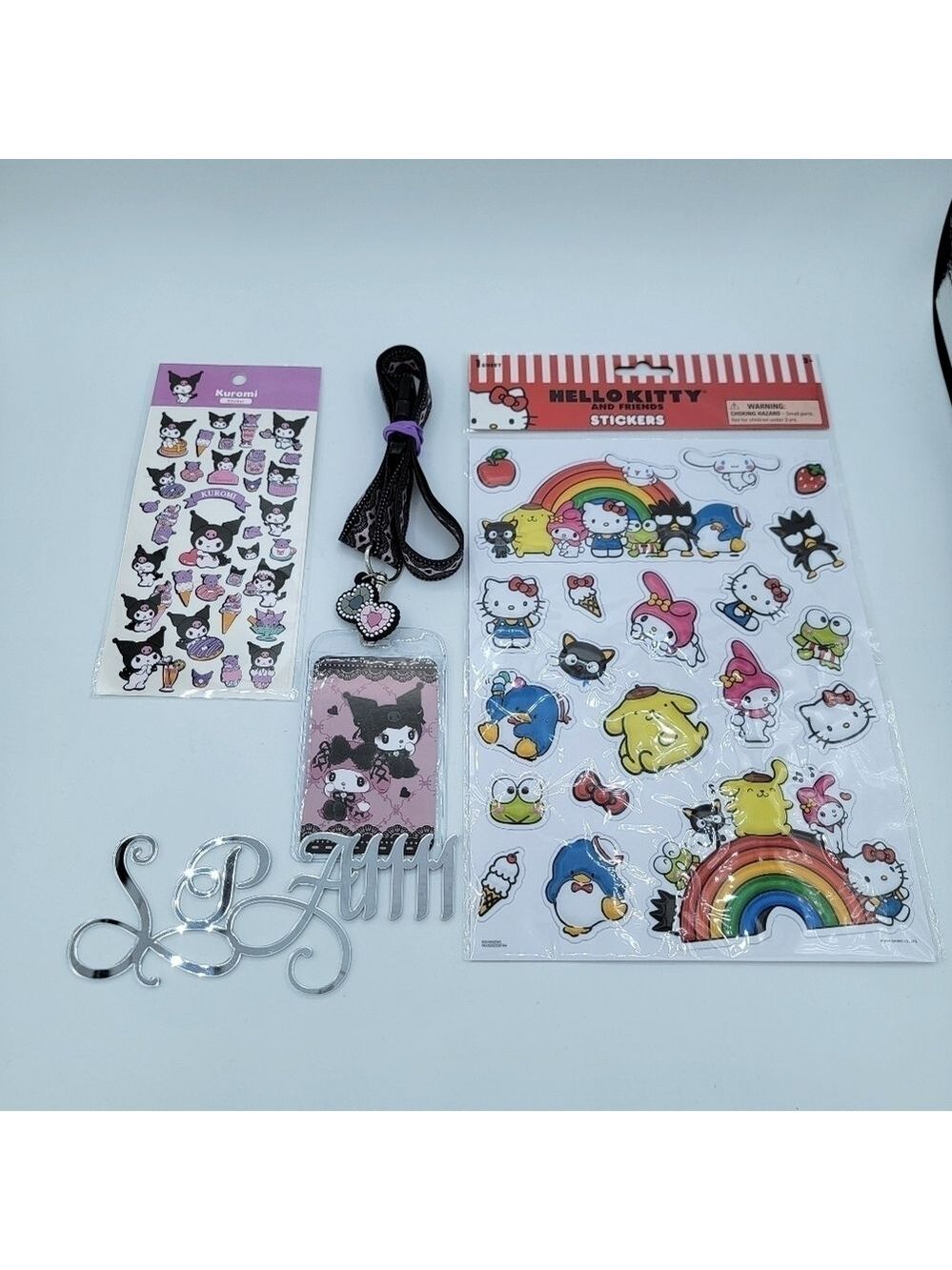 My Melody Kuromi Hello Kitty Bundle Stickers & Lanyard NEW #1702/1716/1722